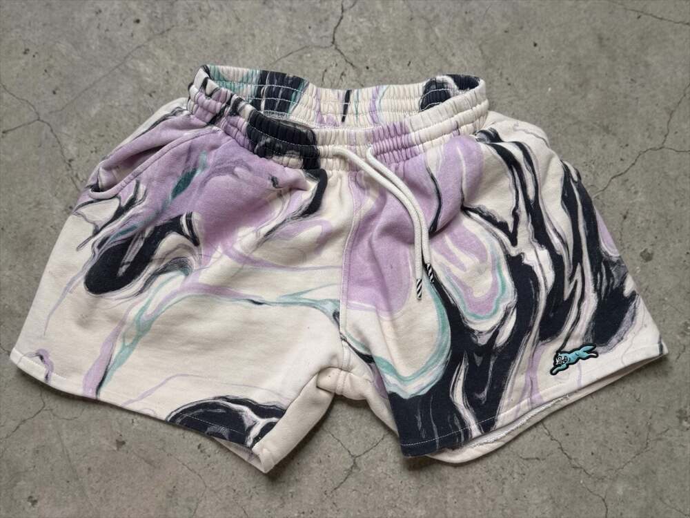 ICECREAM Marble Swirl Running Dog Sweat Shorts Size M